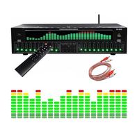 Audio Equalizer, 31-Band Stereo Graphic Equalizer with Bluetooth 5.4, 12 Rhythm Patterns, Noise Reduction, Double 10-Segment Independent Tuning for Stage and Studio