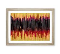 Audio Equalizer Art Abstract H1022 Framed Print for Living Room Bedroom Home Office Décor, Wall Art Picture Ready to Hang, Oak A4 Frame (34 x 25 cm)