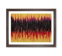 Audio Equalizer Art Abstract H1022 Framed Print for Living Room Bedroom Home Office Décor, Wall Art Picture Ready to Hang, Walnut A2 Frame (64 x 46 cm)