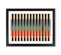 Audio Equalizer Art Deco Vol.1 Abstract Framed Print | A2 Black Framed Wall Art | Ready to Hang | Art Deco Fantasy Picture | Living Room Bedroom Lounge Office