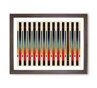 Audio Equalizer Art Deco Vol.1 Abstract Framed Print | A2 Walnut Framed Wall Art | Ready to Hang | Art Deco Fantasy Picture | Living Room Bedroom Lounge Office