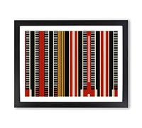 Audio Equalizer Art Deco Vol.2 Abstract H1022 Framed Print for Living Room Bedroom Home Office Décor, Wall Art Picture Ready to Hang, Black A4 Frame (34 x 25 cm)