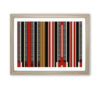 Audio Equalizer Art Deco Vol.2 Abstract H1022 Framed Print for Living Room Bedroom Home Office Décor, Wall Art Picture Ready to Hang, Oak A4 Frame (34 x 25 cm)