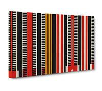 Audio Equalizer Art Deco Vol.2 Canvas Print | Gallery Wrapped 30mm Frame Wall Decor | 30x20 inches | Ready to Hang | Art Deco Abstract Picture | Living Room Bedroom Lounge Office