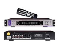 Audio Equalizer, Digital Graphic Equalizer with 32-Segment Display, Bluetooth, Volume Control, Remote, 12 Rhythm Patterns for Recording Studio