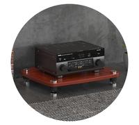 Audio Equipment Stand for Record Players - Sturdy MDF AV Shelf with Shock Absorbing Feet, Ideal for Power Amp Storage and Stylish Home Audio Setup