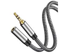 Audio Extension Cable 15M,Audio Auxiliary Stereo Extension Audio Cable 3.5mm Stereo Jack Male to Female, Stereo Jack Cord for Phones, Headphones, Tablets, PCs, MP3 Players and More(15M/50Ft, Silver)
