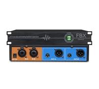Audio Feedback Suppressor Processor, 2 In 2 Out Microphone Anti-Howling Frequency Shifter, 6.35/XLR Interface for Stage Conference