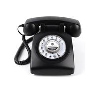 Audio Guest Book for Wedding with Retro Rotary Phone Design - Guest Book Telephone Record Customized Voice Message for Your Wedding, Party and Gathering, Black