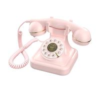 Audio Guest Book Wedding Phone can Record Customized Audio Guest Books for Weddings, banquets and Parties, and it Supports Playing Guests' Voice Message Information on The Device Itself. (Pink)