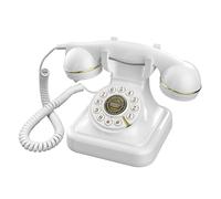 Audio Guest Book Wedding Phone can Record Customized Audio Guest Books for Weddings, banquets and Parties, and it Supports Playing Guests' Voice Message Information on The Device Itself. (White)