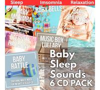 Audio Industria - BABY SLEEP SOUNDS CD BUNDLE (6XCD) - WHITE NOISE, LULLABY RELAXATION FOR INFANTS