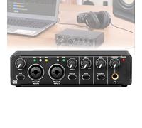 Audio Interface for Computer Recording - 24Bit 192kHz Sound Card with Delay-Free Headphone Monitoring, Ideal for Audio Book and Music Production