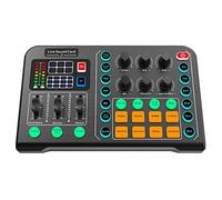 Audio Interface with DJ Mixer And Sound Card, Portable All-In-One Podcast Production Studio for Guitar, Live Streaming, PC, Recording And Gaming