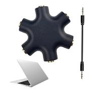 Audio Jack Splitter | Laptop Headphone Adapter | 3.5mm Stereo Headphones provide stable audio signal and Hi-Fi sound quality, creating