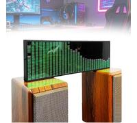 Audio Level Bar Display Analyzer, LED Music Spectrum Indicator, Real-Time Frequency Display, Voice Control, 4 Frequency Ranges, 36 Display Styles for Entertainment