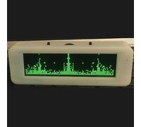 Audio Level Indicator VU Meter with 3 12 Inch For OLED Music Spectrum Display Analyzer Featuring 8 Display Effects and Built in Microphone (Green)