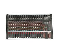 Audio Mixer, 16-Channel DJ Mixer Professional Mixer DJ Controller, +48V Phantom Power, 6 Music Modes, Interface, USB, Bluetooth Connection
