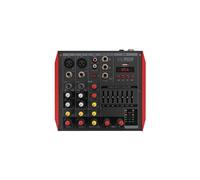 Audio Mixer, 2/4/6 Channel Professional Audio Mixer Console System With Blue Tooth Usb Dsp 48V Phantom Power-NT4-1