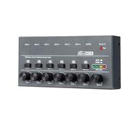Audio Mixer, 4/6/8 Channels Mini Sound Mixer Ultra Low Noise TYPE-C 5V 2A Stereo Mixer Easy Operation For Small Clubs And Bars(6 Channels)