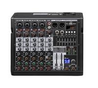 Audio Mixer, 4/6-channel Mixer For Stage Performances, Weddings, Conferences, Live Streaming, USB Recording, Sound Card, Computer Dedicated For,PC, Recording Studio and Gaming(6chanel)