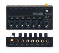 Audio Mixer, 4/6 Channel Ultra Low Noise Stereo Line Mixer Mini Professional Sound Mixer Power Supply DC5V Easy Operation s Mixer(MIX400)