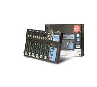 Audio Mixer, 4-7 Channel 24 DSP USB Mixer Interface Portable Mixing Soundcard Console Sound Card For DJ PC Recording(MG07BT)