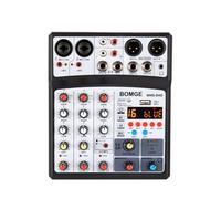 Audio Mixer, 4 Channel 16 Dsp Echo Dj Sound Mixer Interface Mixing Console With Mp3 Usb Bluetooth Stereo Recording-THSDXC84183-Silver-1