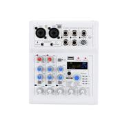 Audio Mixer, 4 Channel 5V Mobile Computer USB Play and Record 88 DSP Effects Echo Reverb Personal Mixer for Studio Karaoke