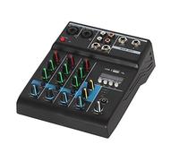 Audio Mixer 4 Channel Bluetooth Mixing Console for KTV with USB Sound Card Sound Effect