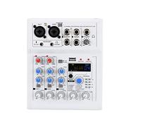 Audio Mixer, 4 Channel DC 5V Mobile Computer USB Play and Record 88 DSP Effects Echo Reverb Personal Mixer