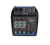 Audio Mixer, 4 channel Mixer Dj Mixing Console Met Bluetooth 48V Phantom Power Monitor Systeem Usb Mixer