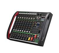 Audio Mixer, 4 Channel Mixer DSP Reverberation Effect Professional Bluetooth USB Mixer Balance Family Stage Performance KTV Audio Quality