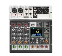 Audio Mixer, 4 Channel Mixing Dj Console 99 Effect 48V Sound Audio Mixer Usb Pc Record Play For Home Party-THSDXC84392