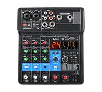 audio mixer, 4 Channel Professional Portable Sound Mixer Console Computer Input 48v Power Model Number Certification Interface Audio Quality