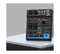 Audio Mixer, 4 Channel Studio USB Interface Mini Mixer Professional Digital Portable Mixing Sound Card Compatible Function for Studio Karaoke