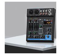 Audio Mixer, 4 Channel Studio USB Interface Mini Mixer Professional Digital Portable Mixing Sound Card Bluetooth Compatible Function Audio Quality