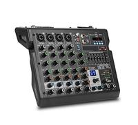 Audio Mixer, 4 Channels Mixer B4 Sound Table Professional DJ Mixing Console Built in 99 DSP Digital Effects 48V Phantom Power(B6)