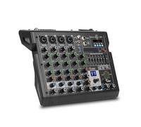 Audio Mixer, 4 Channels Mixer B4 Sound Table Professional DJ Mixing Console Built in 99 DSP Digital Effects 48V Phantom Power for Studio Karaoke(B6)