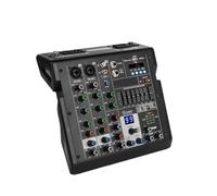 Audio Mixer, 4 Channels Mixer B4 Sound Table Professional DJ Mixing Console Built in 99 DSP Digital Effects 48V Phantom Power for Studio Karaoke(B4)