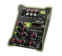 Audio Mixer, 5 Channel Mixing DJ Console Multifunctional Professional Mixer Digital Display Sound Board USB Computer Playback Recording