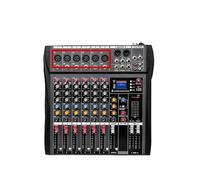 Audio Mixer, 6 8 12 Channel Professional Audio Mixer Computer Sta Recording USB Sound Card DJ Controller Digital Consoles for Studio Karaoke(8 channel)