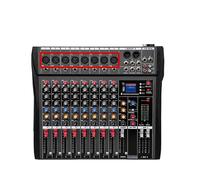 Audio Mixer, 6 8 12 Channel Professional Mixer Computer Sta Recording USB Sound Card DJ Controller Mixer Digital Consoles(6 Channel)