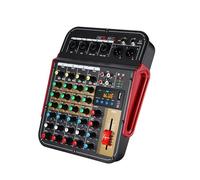 Audio Mixer, 6 Channel Audio Mixer Portable Mixing Console Usb Interface 48V Phantom Power Audio Mixing Amplifier With Effects Mixing Console