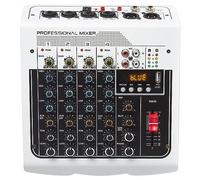 Audio Mixer 6 Channel DJ Mixer Sound Board Console with USB MP3 Bluetooth Input 48V For Live Performance Home Stage Karaoke