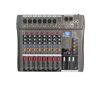 Audio Mixer, 8/12-Channel Mixer Professional Sound Mixing Console Support Bluetooth USB 48V Power Interface for Bar DJ Party(8-channel Mixer)
