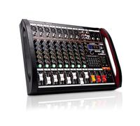 Audio Mixer, Audio Mixer 8 Channel Mixing Console USB Computer 48V Power Supply Number Live Performance Professional for Studio Karaoke