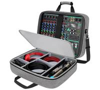 Audio Mixer Bag - Compact Portable Design, Multi Pocket Organizer Layout, Durable Water Resistant Fabric, Reinforced Handle Support | Mixing Console Case, Microphone Storage, Cord Management