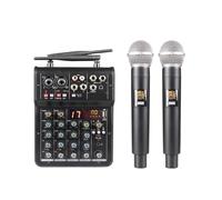 Audio Mixer Built-in Mic 6 Wireless Microphone For PC Home Party Show Church Wedding