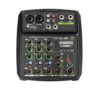Audio Mixer C4/6Channel Sound Mixing Console Bluetooth USB Recording Computer Playback 48V Phantom Power Delay Repaeat Widely Applicable(4 channels)